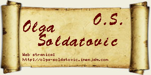 Olga Soldatović vizit kartica